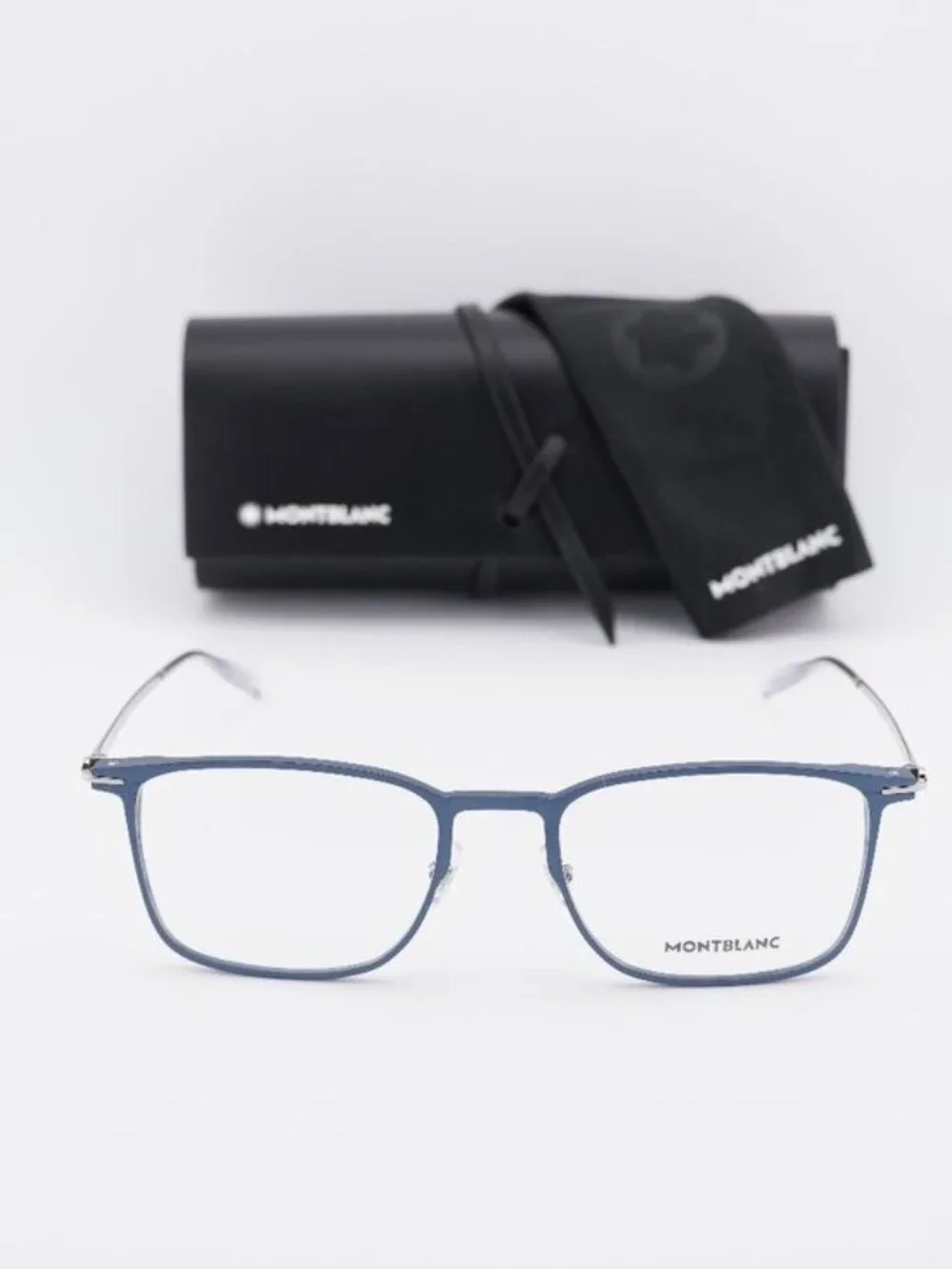 Montblanc MB0193O 003 Rectangle Eyeglasses 55mm – Blue